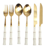 6Pcs Cutlery Set Gold 8 X 3 Inch At-05