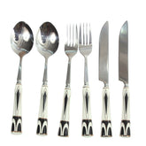 6Pcs Cutlery Set Silver 8 X 3 Inch At-12
