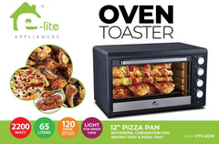 ETO-653R – OVEN TOASTER – 65 LTR – BLACK – 2 YEARS WARRANTY