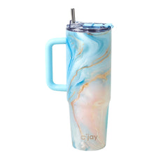 O’jay Ocean Marble Insulated Tumbler with Handle & Straw – 50oz – SP17926