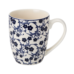 Ceramic Mug 400ml – Blue Floral Pattern