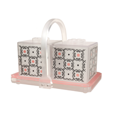 Salt & Pepper Dice Shaker Set – Stylish Spice Dispenser with Handle (W: 11.8 cm, H: 8 cm)