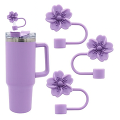 1 pc Assorted Silicone Flower Straw Stoppers – Waterproof & Dustproof Cap –