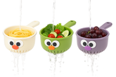 1 pc Cartoon Drain Bowl with Handle – Assorted Colors
