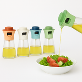 1 Pc Button Oil Spray Bottle – Refillable Olive Oil & Vinegar Mister for Cooking, BBQ & Salads