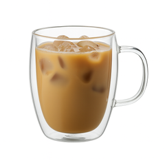 Double Wall Glass Mug – Tall Design (250ml, 350ml, 450ml)