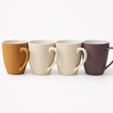 1 pc Ceramic Mug 380ml – Brown, Beige, Light Beige & Purple Variants