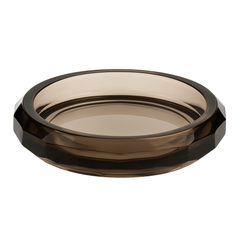 Premium Gray Faceted Soap Dish – Elegant Acrylic Bathroom Accessory