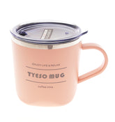 TYESO Insulated Coffee Mug with Lid – Stainless Steel Travel Cup (Pink, Black, Light Blue, Blue)