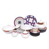 45Pcs Dinner Set (Diamond Plate Aqua)