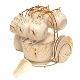 21PCS SOUP SET WITH STAND.WHITE. - Habitt