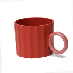 250ML Colour Pop Ceramic Mug – Yellow, Blue & Green Variants with Contrasting Handles