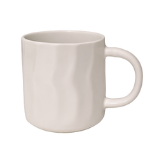 420ML Ripple Ceramic Mug – Black & White | Large Minimalist Coffee Mug