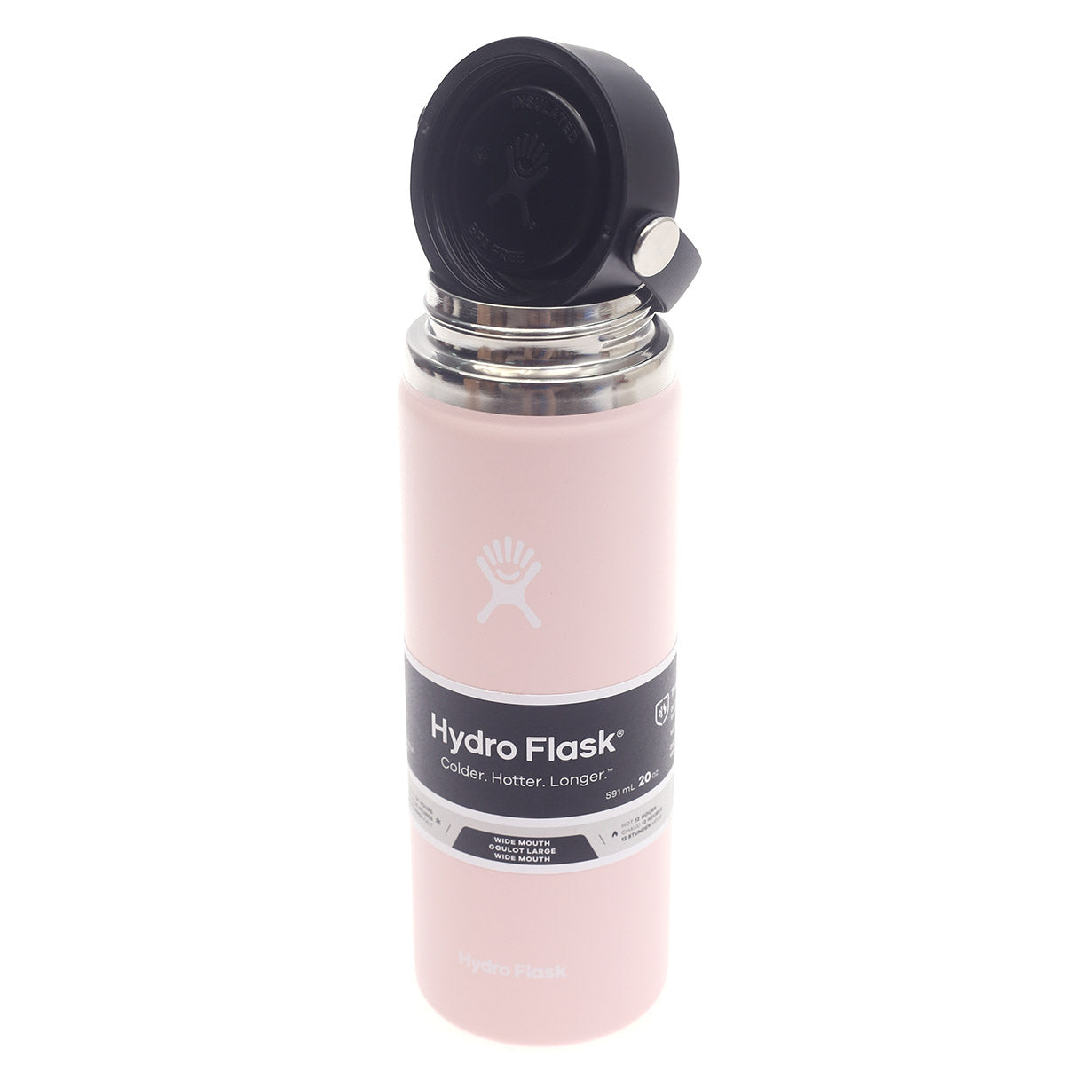 Hydro Flask 20oz Wide Mouth Bottle – Trillium Pink | Vacuum Insulated Stainless Steel