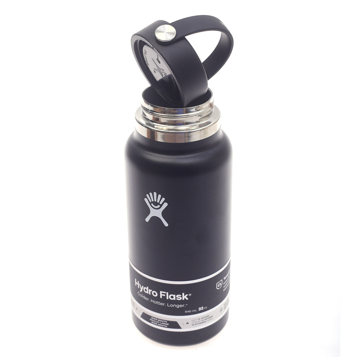 Hydro Flask 32oz Wide Mouth Bottle – Black | Large Insulated Stainless Steel Water Bottle
