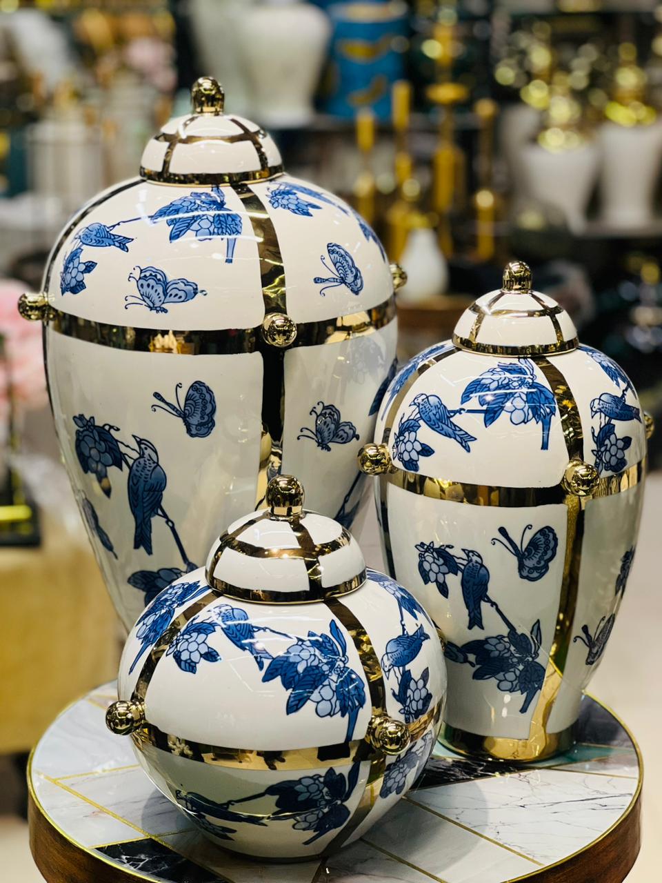 Exquisite Ceramic Urn 3Pcs set