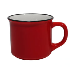 Mug With Tilt Black Edge – Mehroon, Green, Yellow
