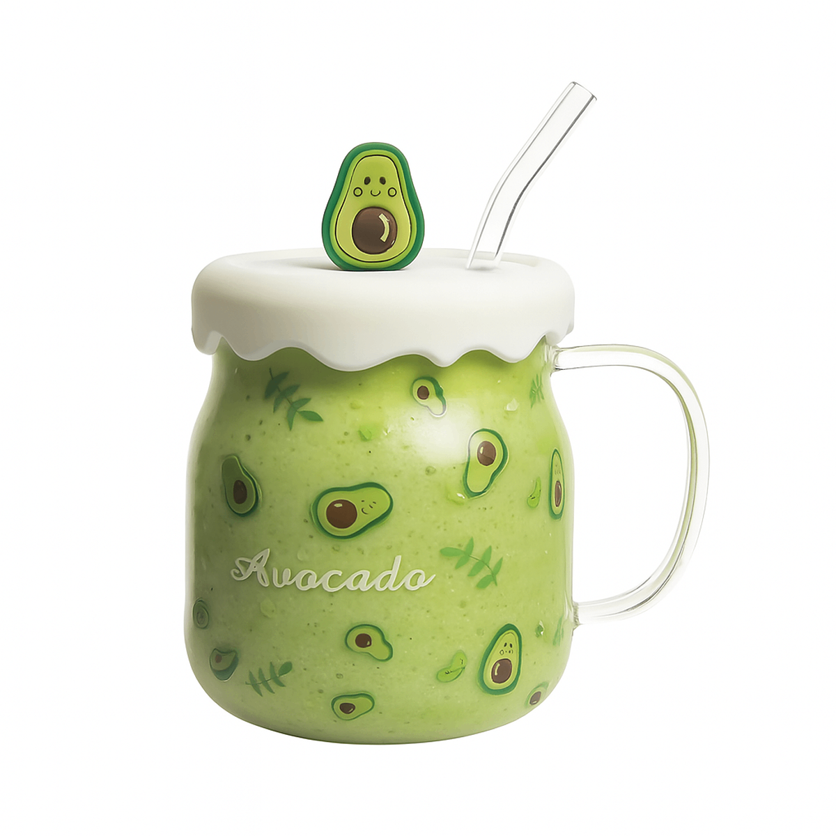 Fruit Mug – Transparent with Fun Fruit Design & Lid