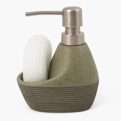 1pc Single Piece Soap Dispenser with Sponge Holder – 3 Elegant Color Variants