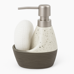 1pc Single Piece Soap Dispenser with Sponge Holder – 3 Elegant Color Variants