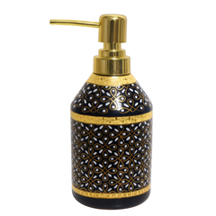 Elegant Ceramic Soap Dispenser with Golden Pump – 2 Stylish Color Variants