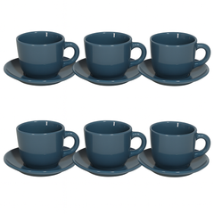 6 Pcs Cup & Saucer Set – Blue