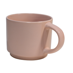 350ML Solid Color Ceramic Mug – White, Green, Grey & Pink Variants