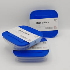 H&T Storage Square Box 3Pc Set (700Ml*3)