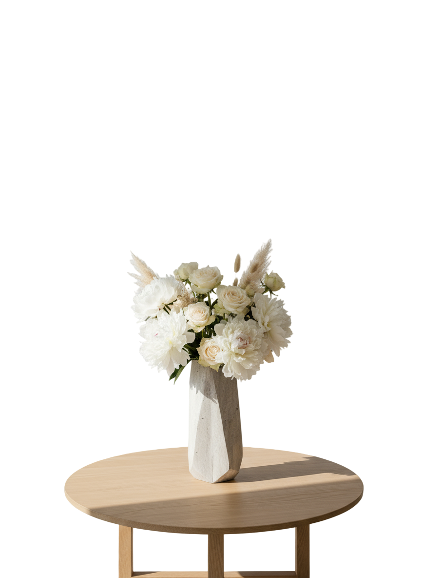 Travertine Table Vase