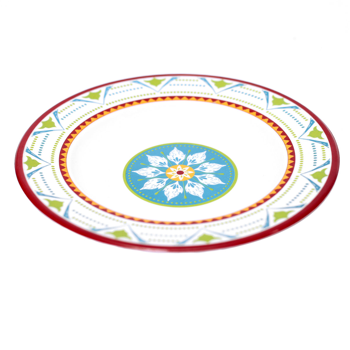 Festive Red Melamine Deep Plate