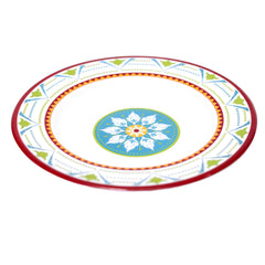 Festive Red Melamine Deep Plate