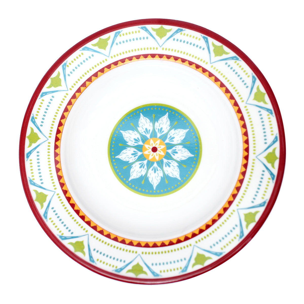 Festive Red Melamine Deep Plate