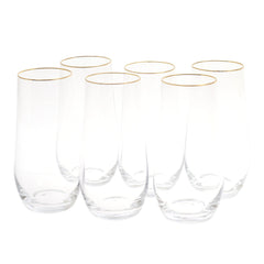 CB02-09 6Pcs Glass Set 550ml Gold Danny CB02-09 - Habitt