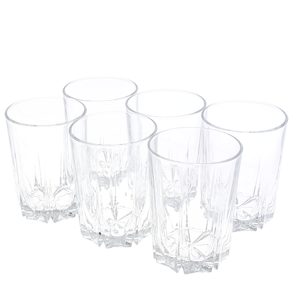 6pcs Tumbler Glass transparent 52882 - Habitt