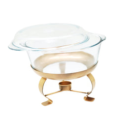 Ethnic Oval Glass Dish with lid