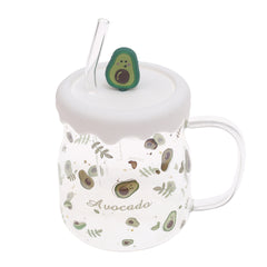 Fruit Mug – Transparent with Fun Fruit Design & Lid