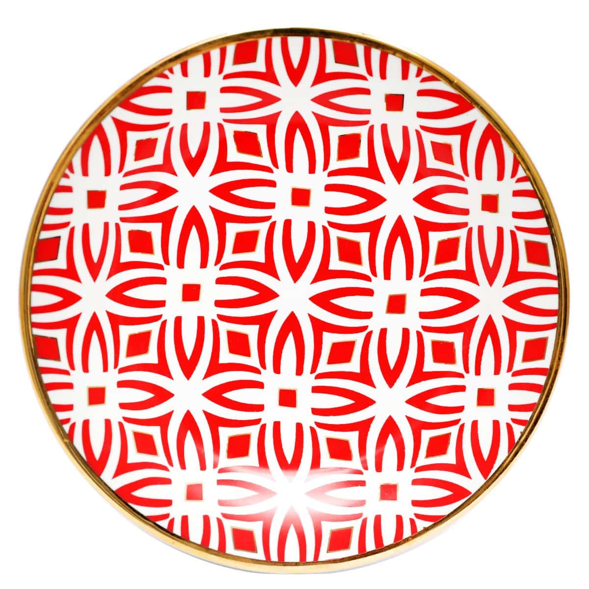 Jaal Red Quarter Plates