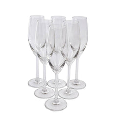 6Pcs L.Stem Sante Flute .210ml.1026F07E - Habitt