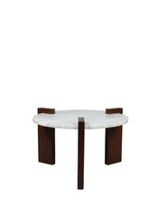 Coffee & Center Tables Travertine & Marble Tops with Wood Bases