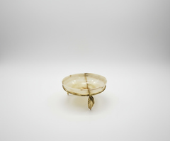 Marble Deep Bowl With Brass Stand