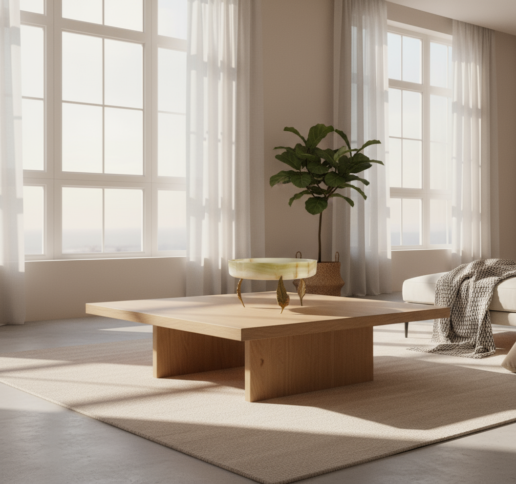 Marble Flat Plate With Brass Stand