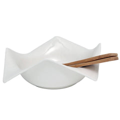Salad Bowl with Wooden Spoons